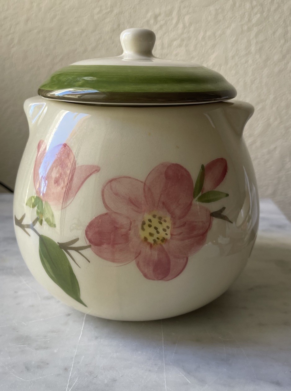 Franciscan Desert Rose Garlic Keeper ~ Made In Portugal