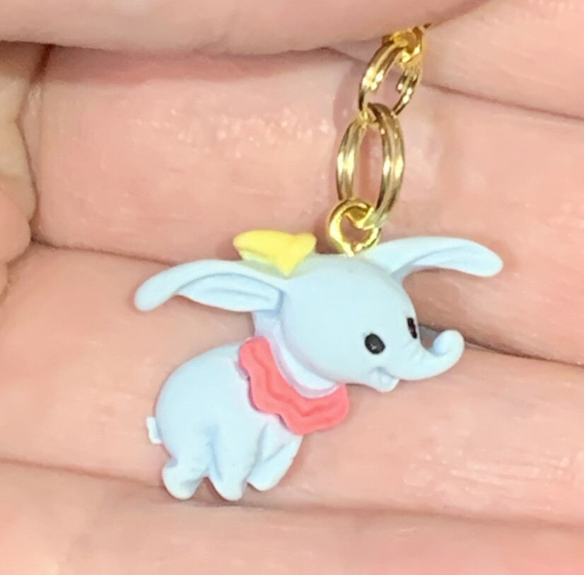 Dumbo The Elephant Charm Zipper Pull & Keychain Add On Clip!!