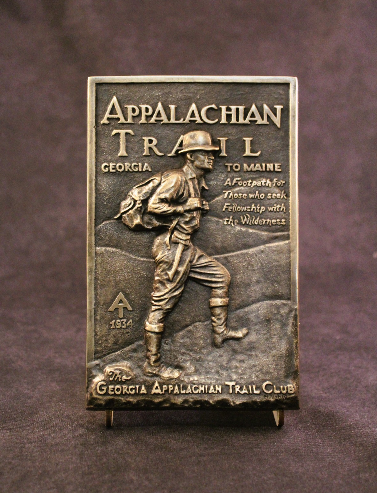 Appalachian Trail Plaque Replica | Handmade Bronze Casting