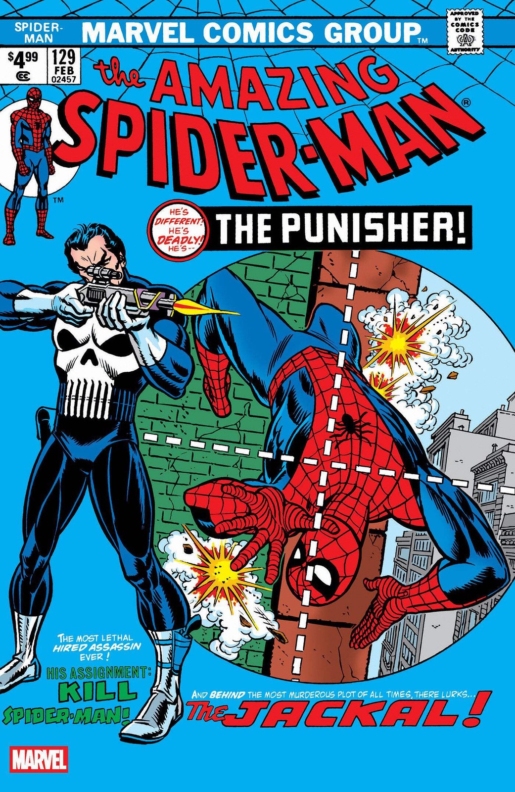 Amazing Spider-Man #129 Facsimile Edition Blue Foil Variant [New Printing 2] Com