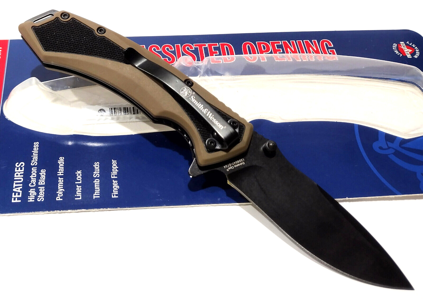 Smith & Wesson Extreme OPS Spring Open Assisted Tactical Folding Pocket Knife