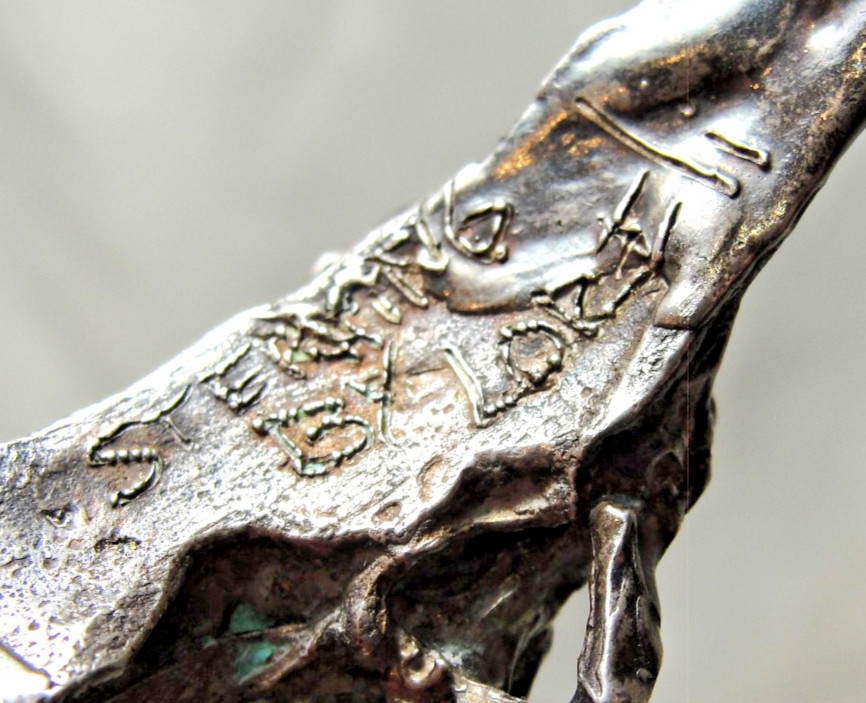 Vtg Artist Signed Sterling Silver Mermaid Bracelet by Loreli 39.6 grams