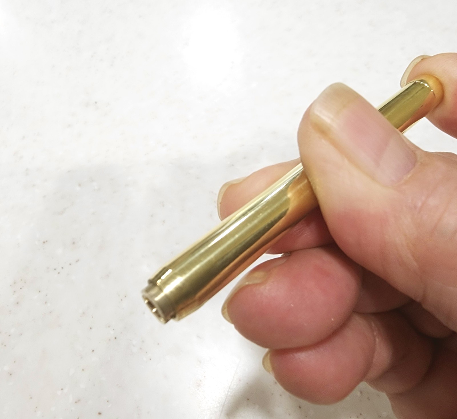 Self Cleaning SOLID Real Brass Large One Hitter Bat Dugout Pipe chillum onie OG