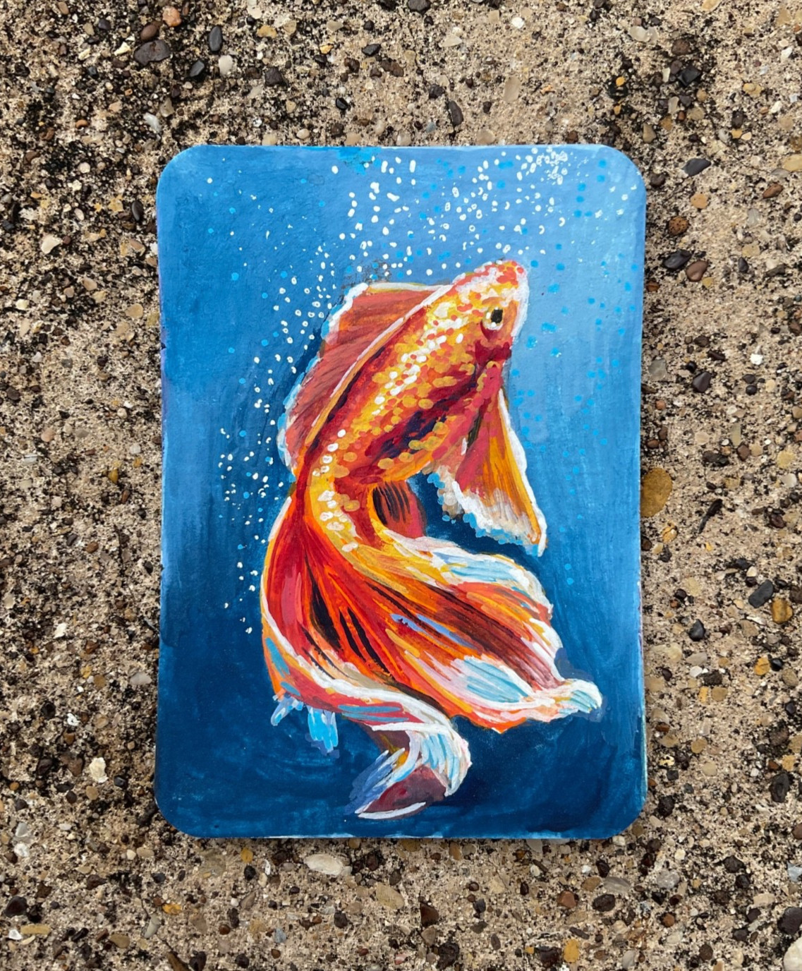 ACEO Art Card PRINT of Hand Painted & Signed Acrylic Original 3.5inx2.5in