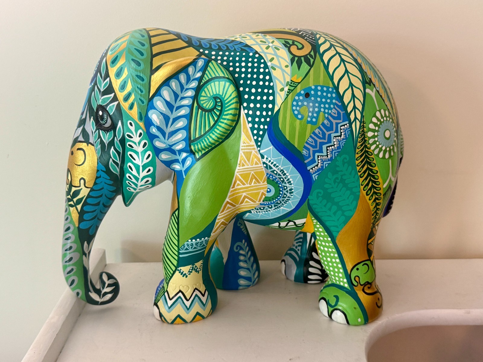 13″ x 11″ Hand Painted Elephant from Bangkok Thailand