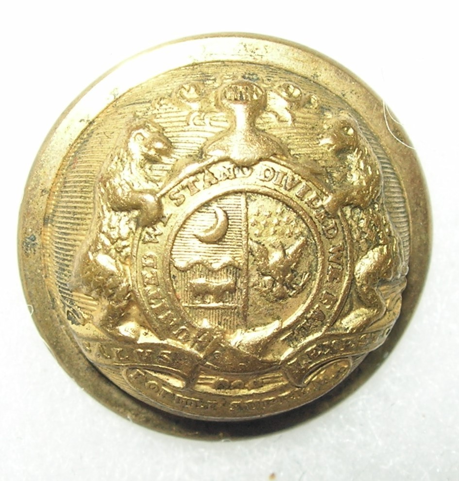 Civil War CONFEDERATE MISSOURI STATE SEAL BUTTON, “EXTRA QUALITY”, Coat Size
