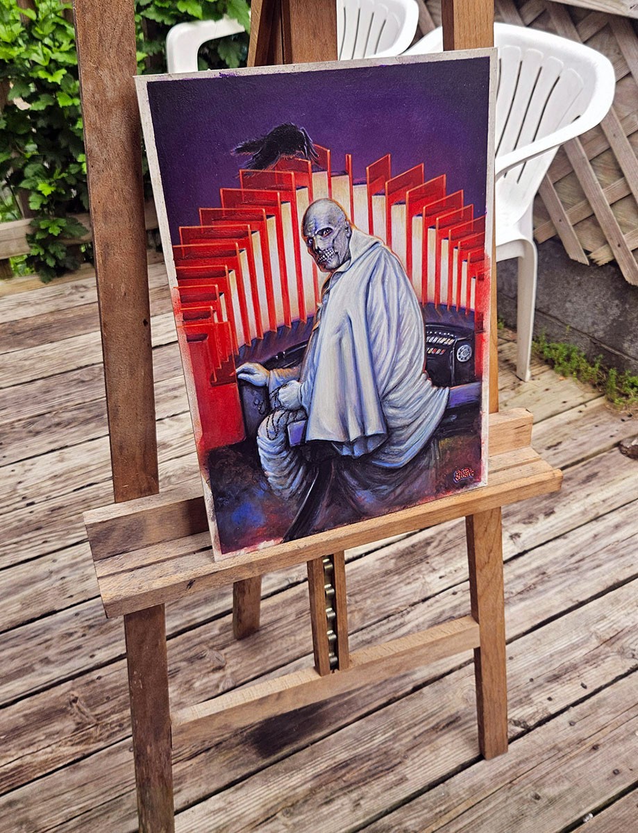 Scott Jackson Original Dr Phibes Painting Monster Masterpieces + Signed Card #3