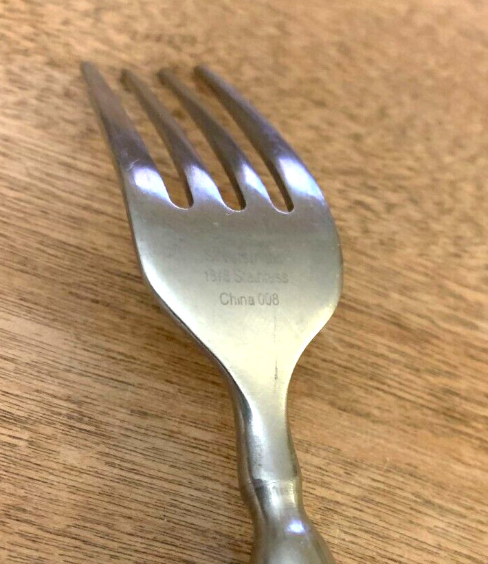 1 Salad Fork HSV31 Hampton Silversmiths Stainless Wavy Satin 6 7/8 inch