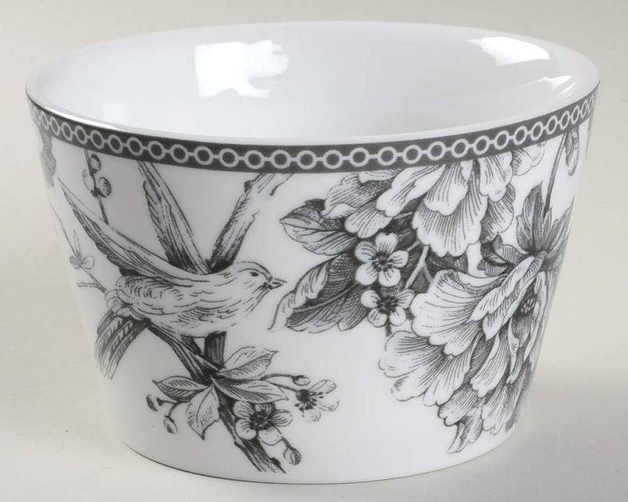 222 Fifth Adelaide Grey and White Appetizer Bowl 10759385