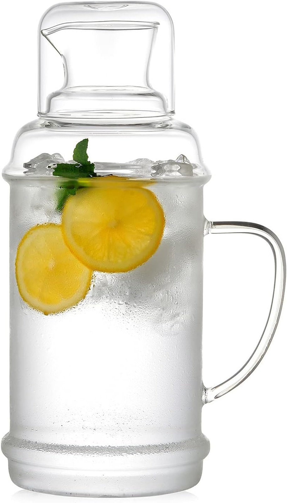 68OZ Glass Pitcher with Lid and Spout, Water Jug, 2000ml Carafe for Hot/Cold …