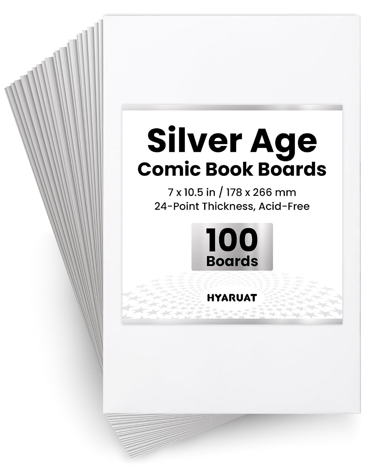 Silver Acid Free White Comic Book Boards 24pt Precision Cut Storage Display