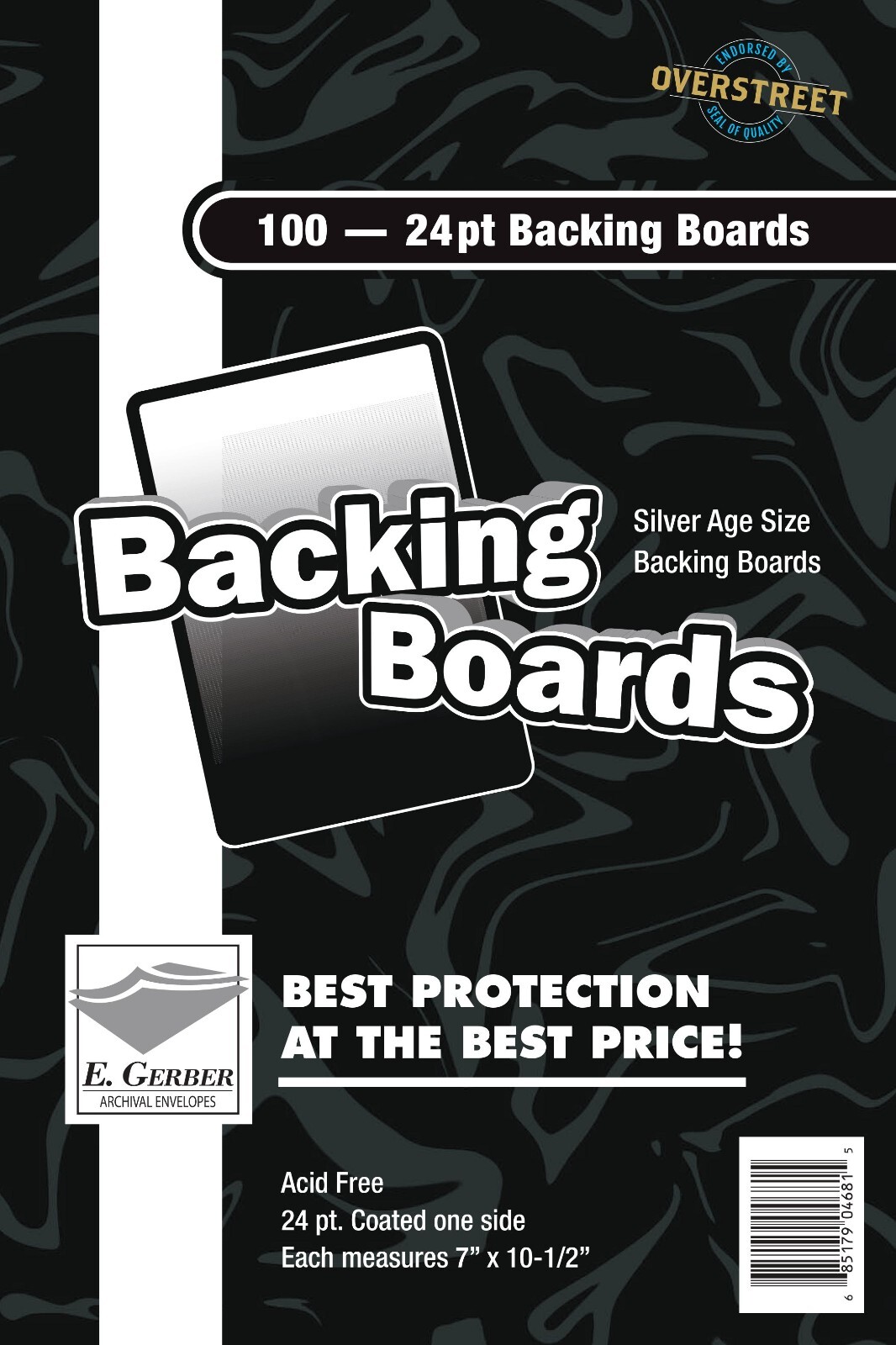 100 E Gerber Silver Age Acid Free Backing Boards 24PT 7″ X 10 1/2″ Non Archival