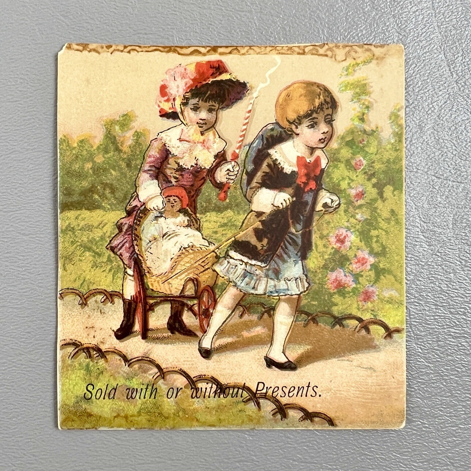 Victorian Trade Card Sold With Or Without Presents Children Toys 3.75x.3.5″