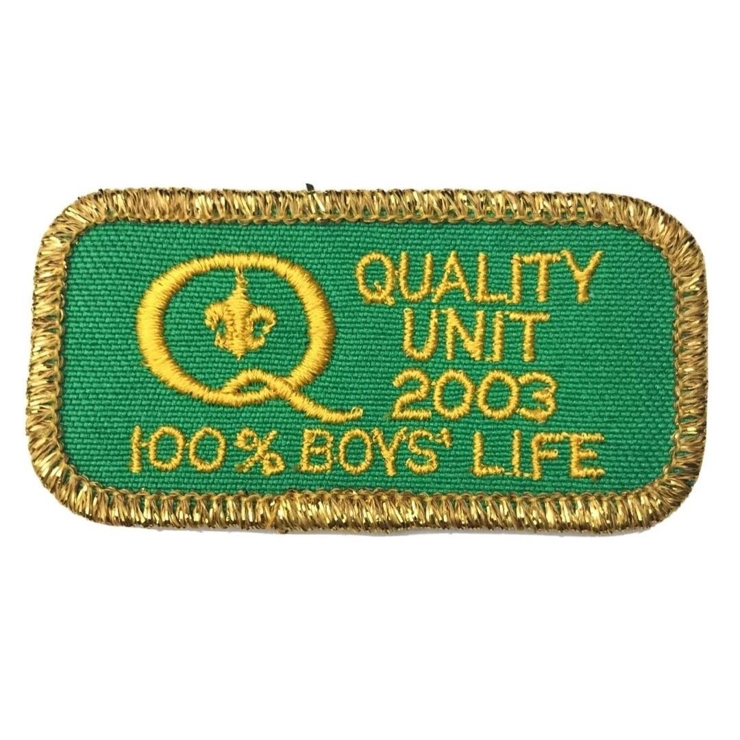 Quality Unit 2003 100 Percent Boys Life Patch BSA