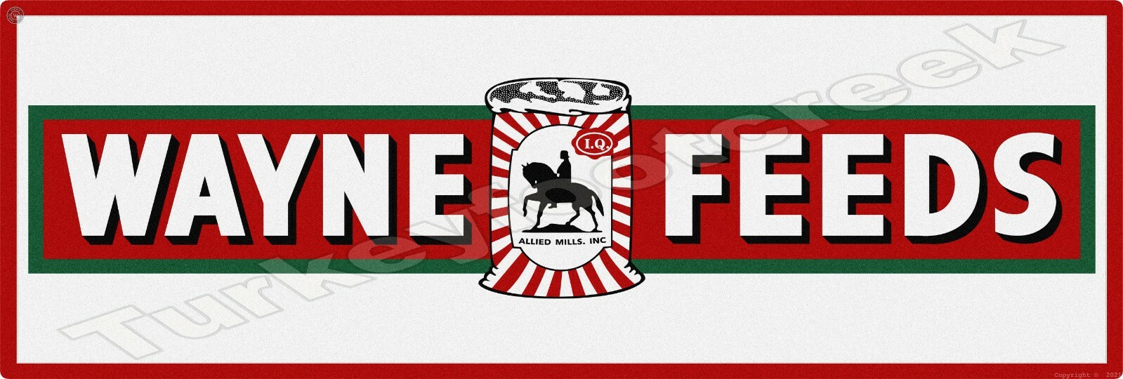 Wayne Feeds 6″ x 18″ Metal Sign