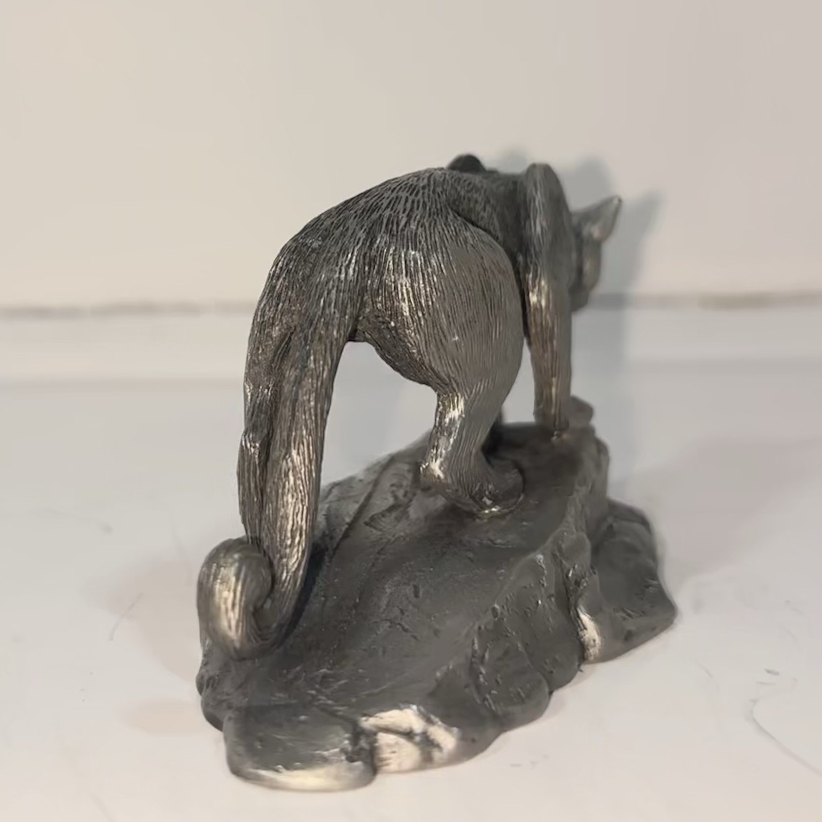 Vintage Solid Hudson Pewter Limited Edition Cougar (Mountain Lion) figurine #786