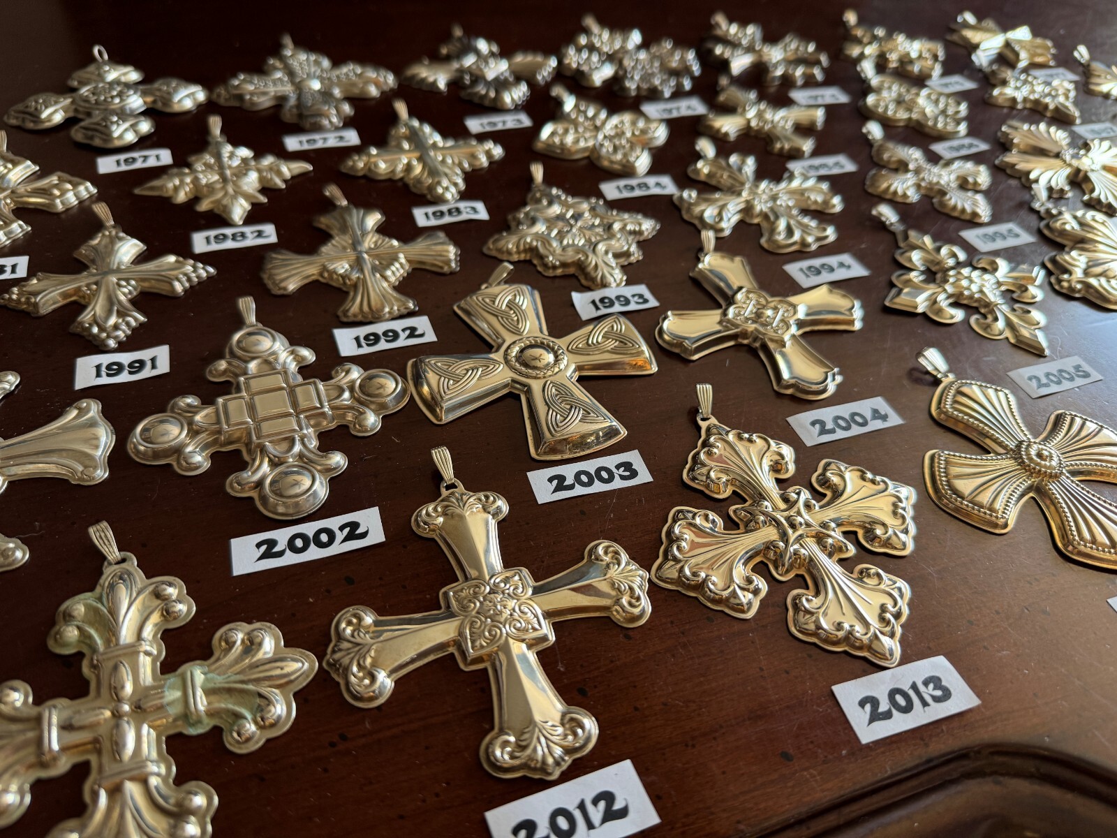 Vintage Sterling Silver Christmas Cross Ornaments by Reed and Barton – 1971-2014