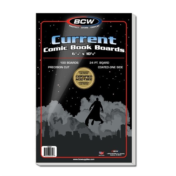 100 BCW Current / Modern Thick Comic Book Poly Bags + Acid Free Backer Boards