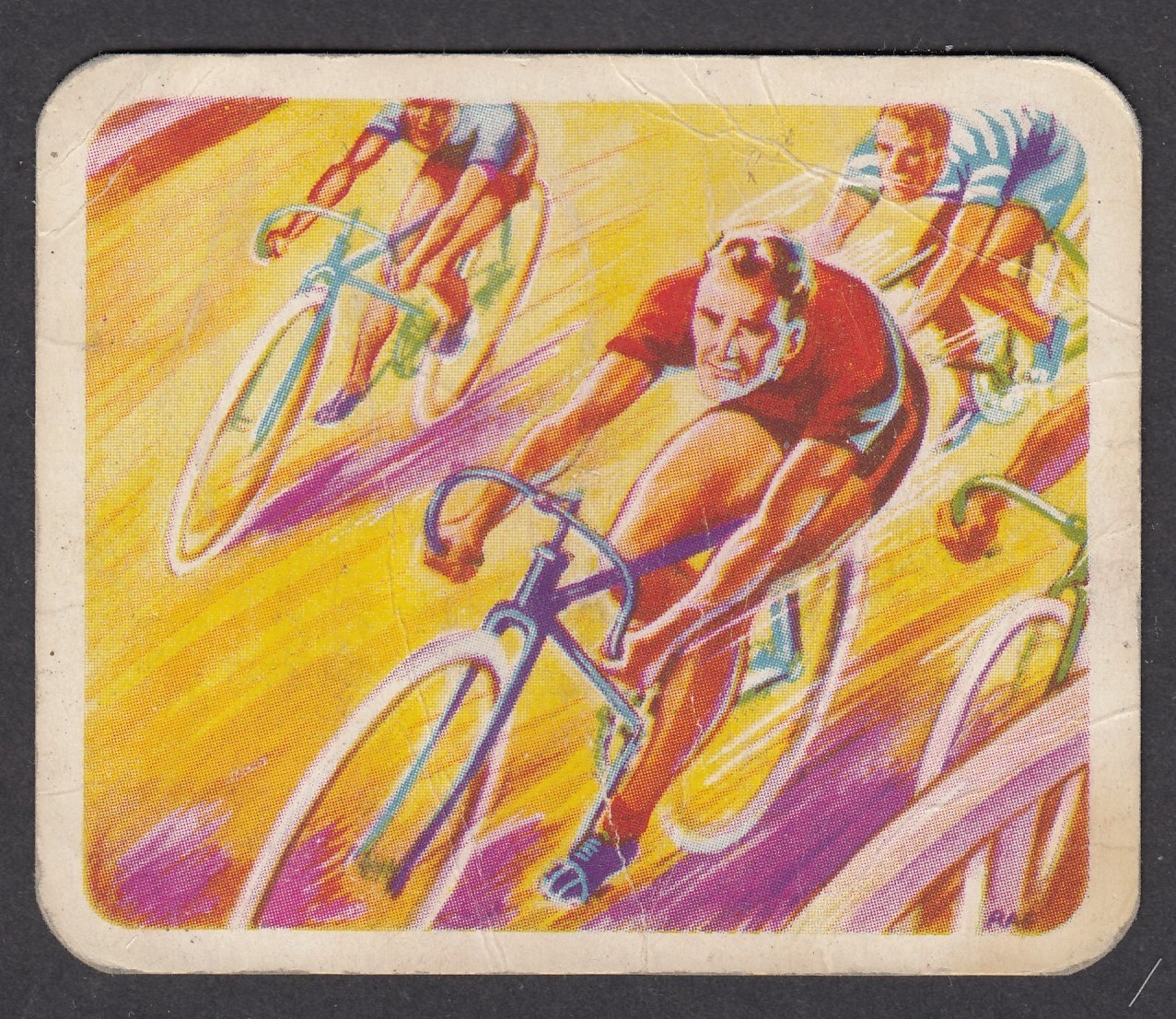 Cracker Jack Sports – BICYCLE RACING – Yesterday & Today Card, 1940’s, #2 of 48