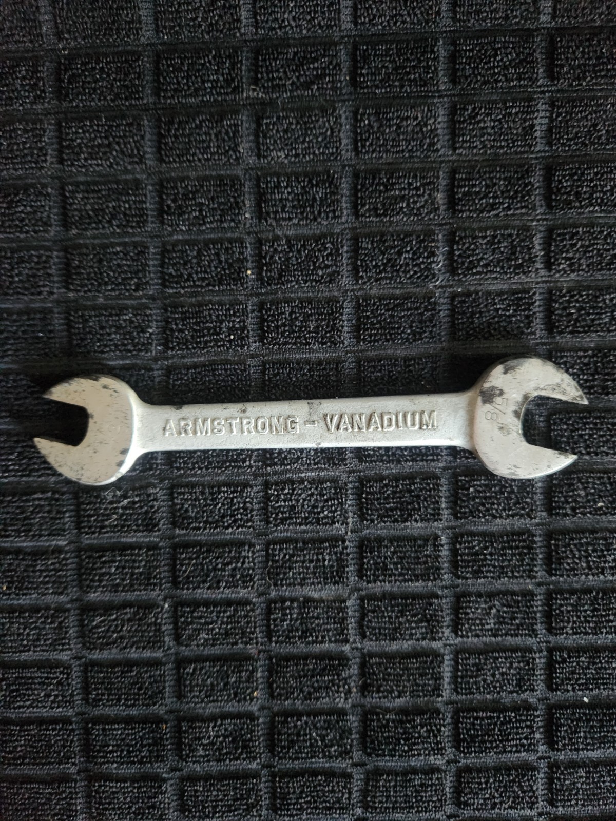 Vintage Double Open-Ended ½” ⅝” Wrench by Armstrong Forged Chrome Vanadium Steel
