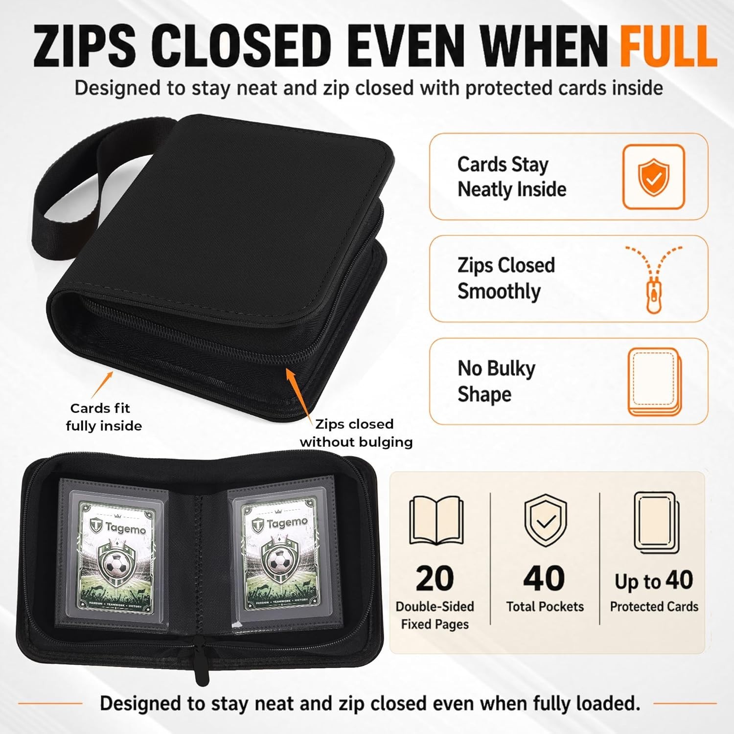 Mini 3×4 Top Loader Trading Card Binder Album with Rigid Protector and Pages