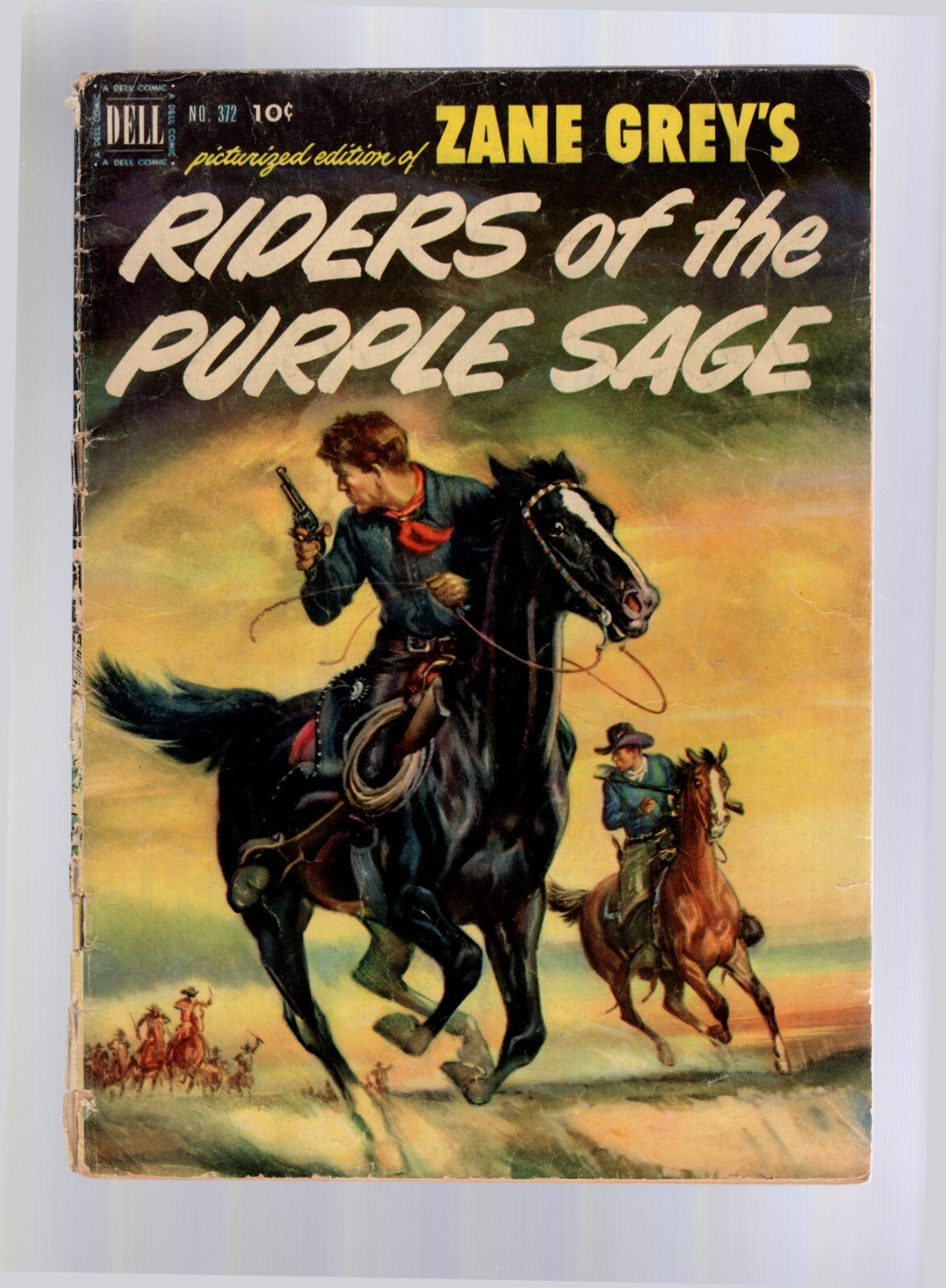 Four Color #372 – Zane Grey Purple Sage – Dell Comics 1956 – Low Grade