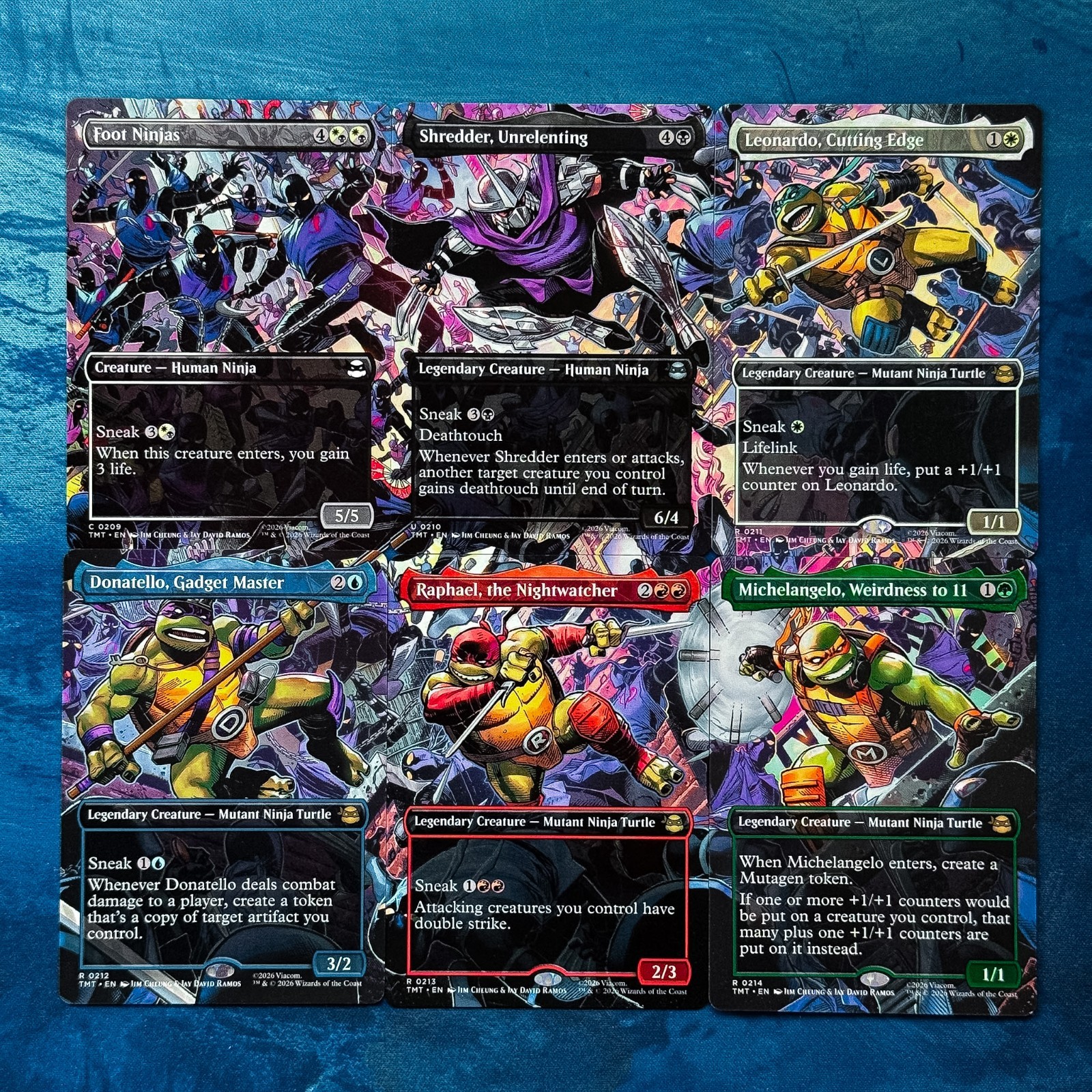 BORDERLESS SCENE Full Set (x9) TMT MTG Teenage Mutant Ninja Turtles Jim Cheung