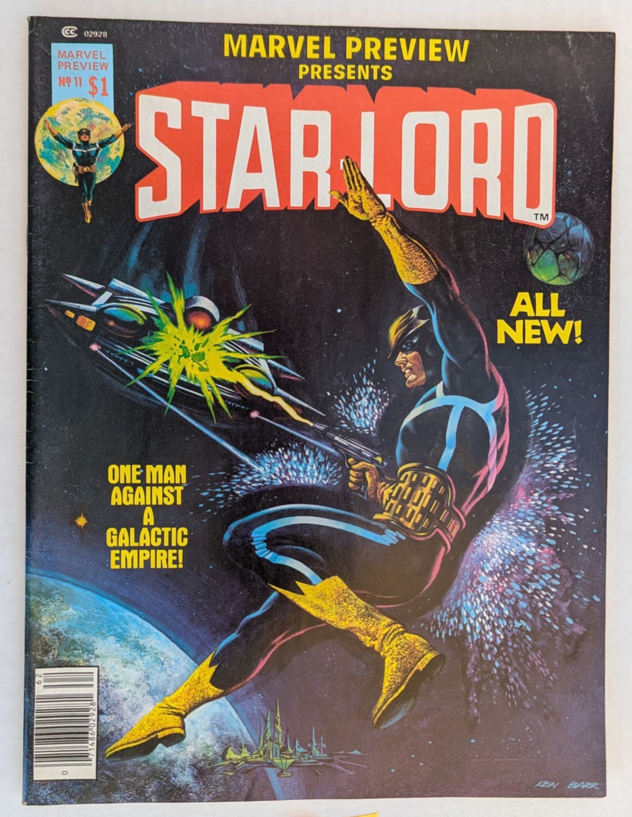 Marvel Preview Magazine #11 Claremont Byrne Austin Starlord Corrected BW ’77(!y)