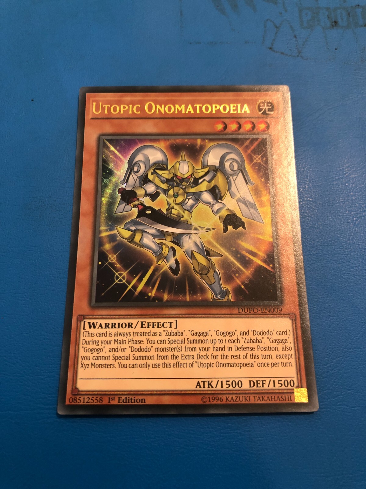 YUGIOH Ultra Rare Utopic Onomatopoeia DUPO-EN009 1st Edition
