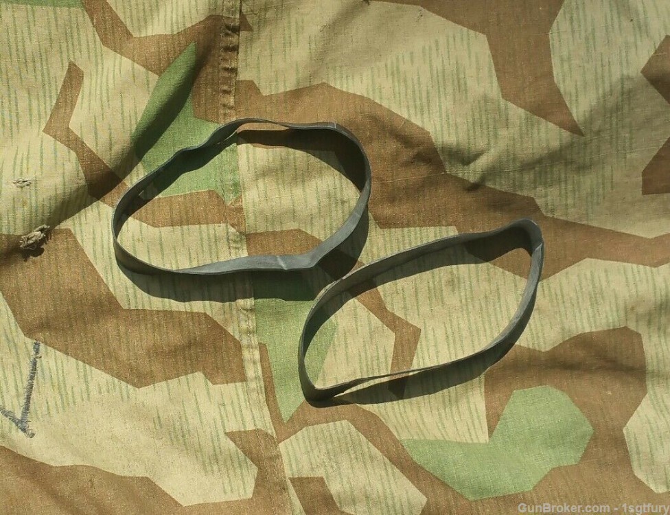 2 RUBBER HELMET BANDs lot for M35 M40 M42 WWII German Army shell 66 64 camo net