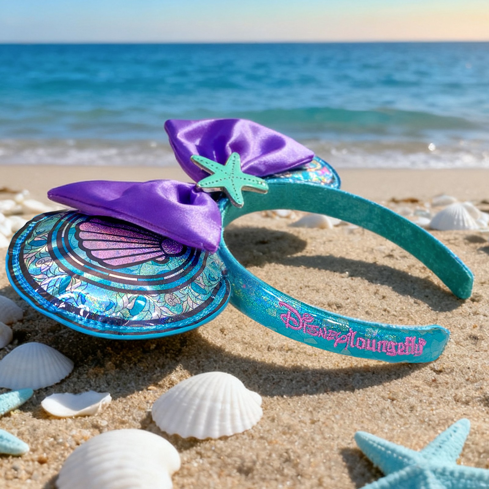 Princess Stained Glass Little Mermaid Ariel Ear Disney- Parks Loungefly Headband