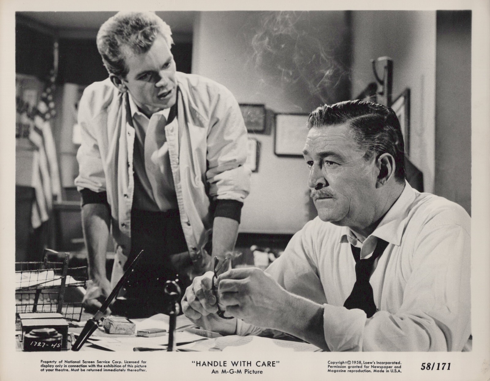 Hollywood Dean Jones + Thomas Mitchell in Handle with Care 1958 Orig Photo 854