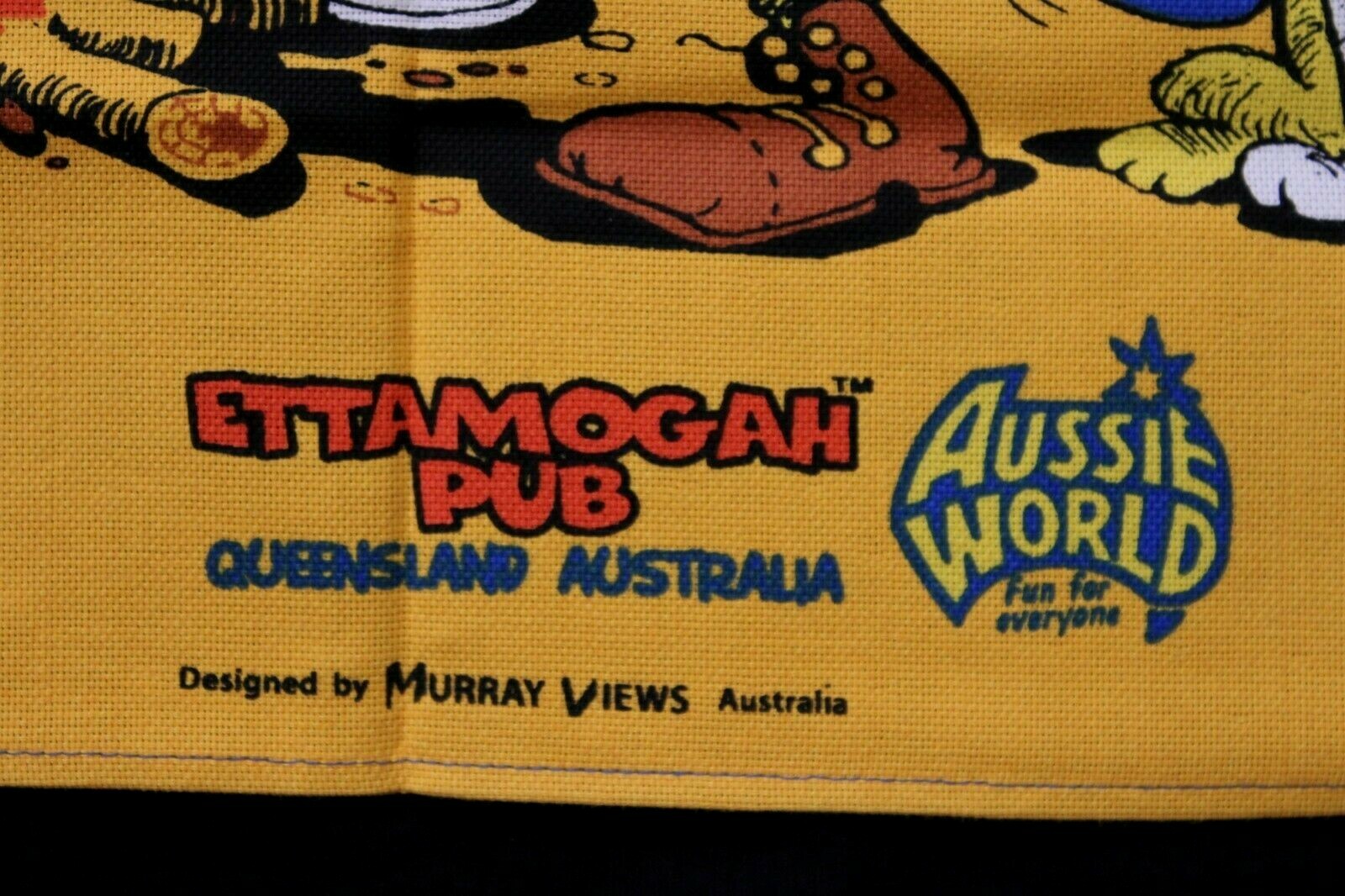 Vintage Ettamogah Pub Queensland Australia Murray Views Aussie BBQ Tea Towel-BR4