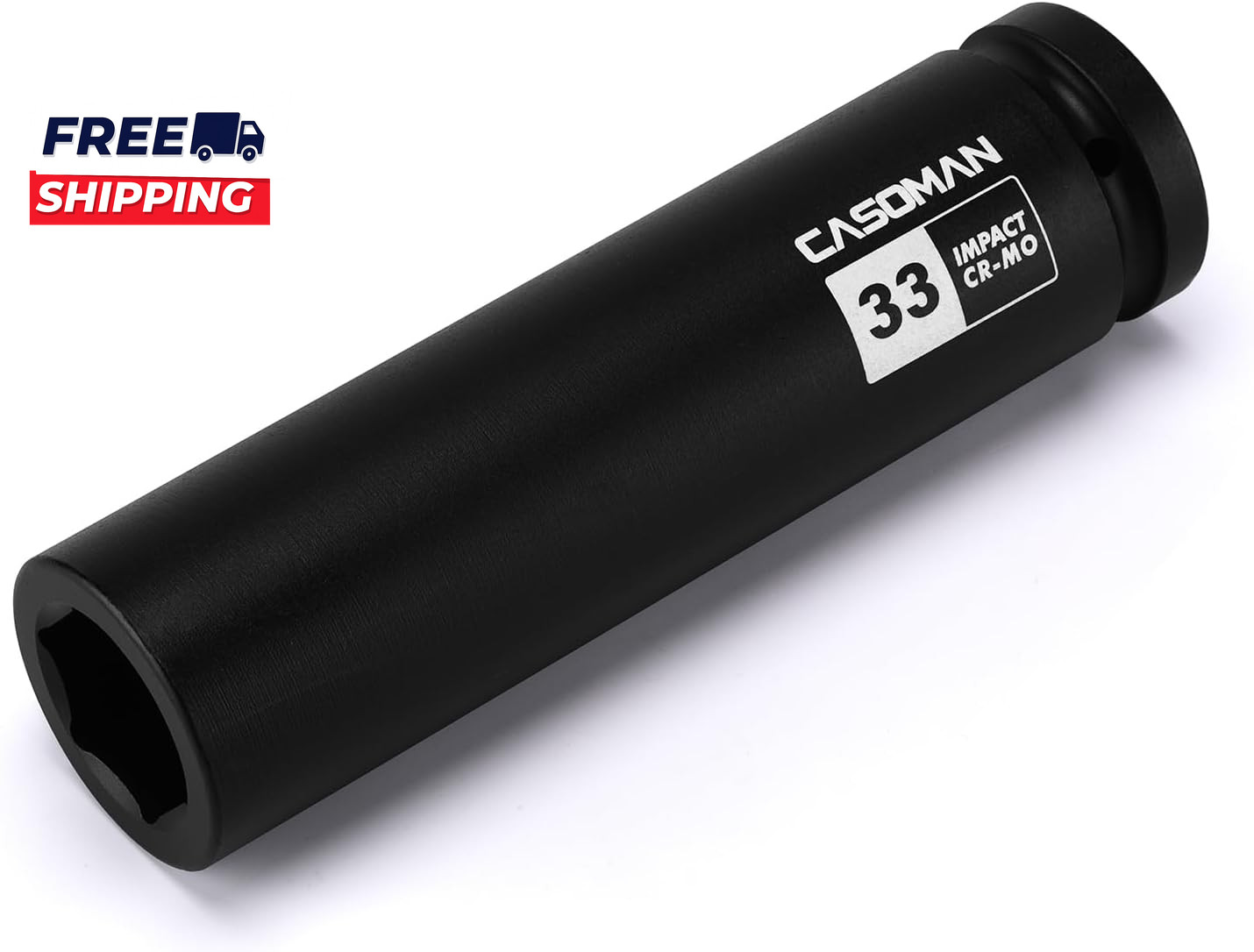 1″ Drive 33Mm Extra-Deep Impact Socket 8-Inch Long 6-Point Metric CR-MO