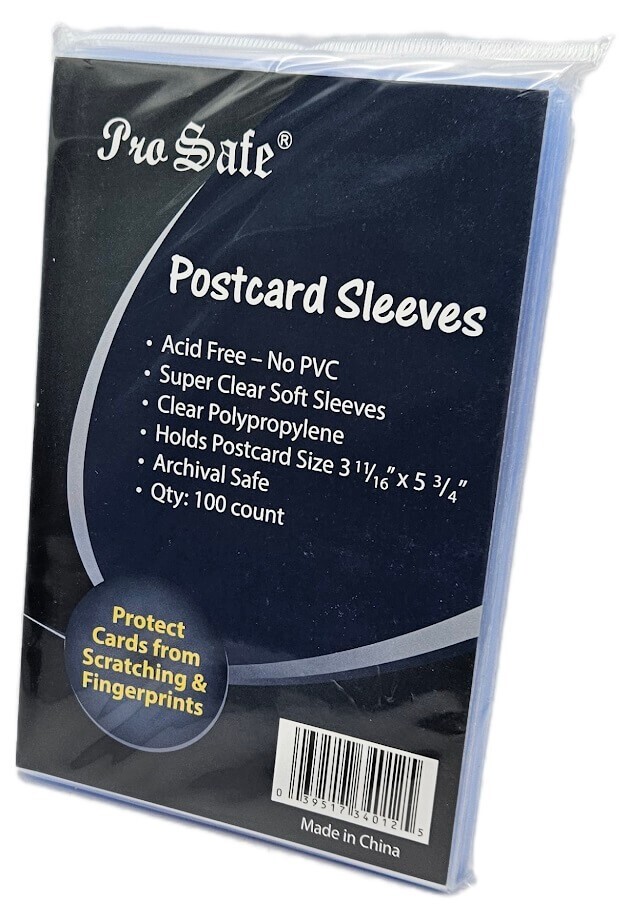 (500 Count) Pro-Safe Standard Size Postcard Sleeves – 2 Mil Poly Archival Safe