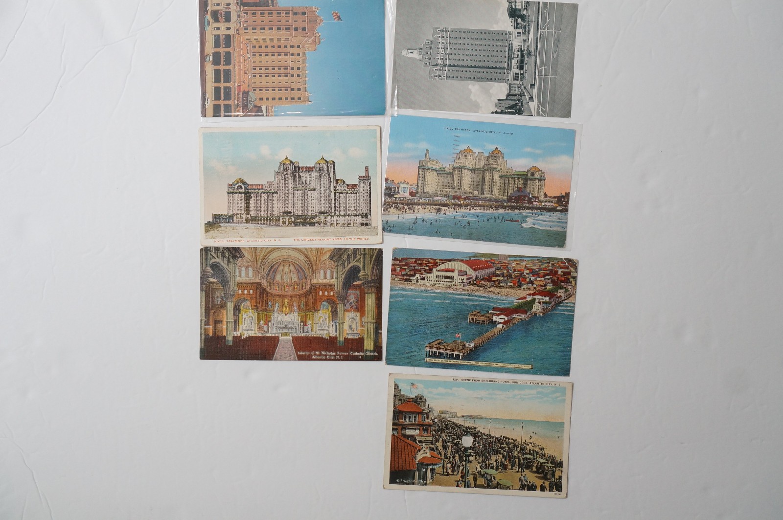 Atlantic City Postcards NJ Vintage LOT Hotels, Beach, Boardwalk New Jersey Views