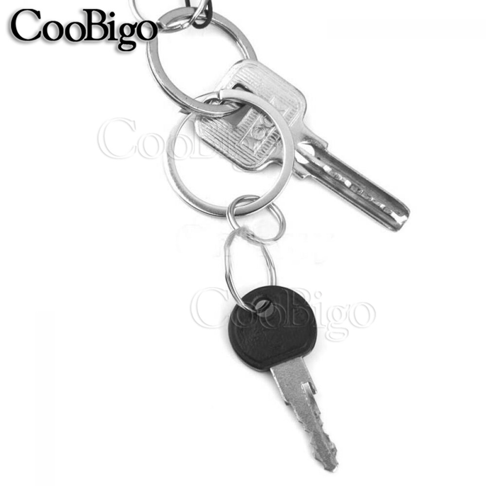 Silver Wavy Key Rings Key Chain Split O-Rings Backpack Part Outter Dia.20mm~32mm
