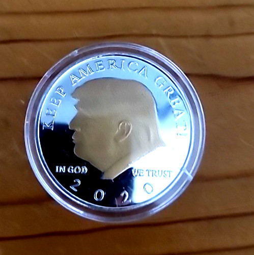 DONALD TRUMP 2020 SILVER GOLD Plated Rare Coin 45 President Commemorative