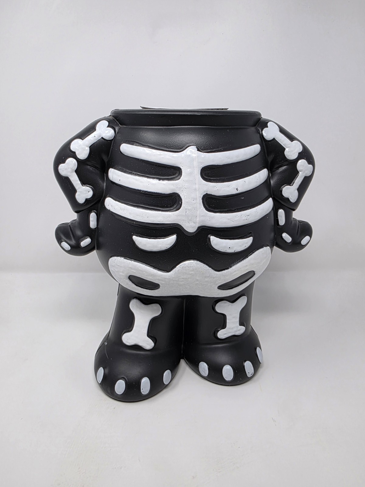 Haunted Living 10.5 in Skeleton Pumpkin Stand Blow Mold Halloween Decor