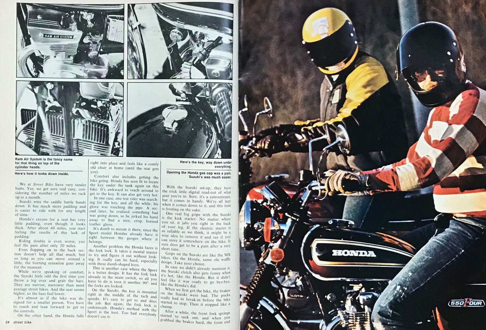 Street Bike May 1976 Tests-Yamaha RD350 Suzuki GT550 CB550 CB750 Triumph Cafe