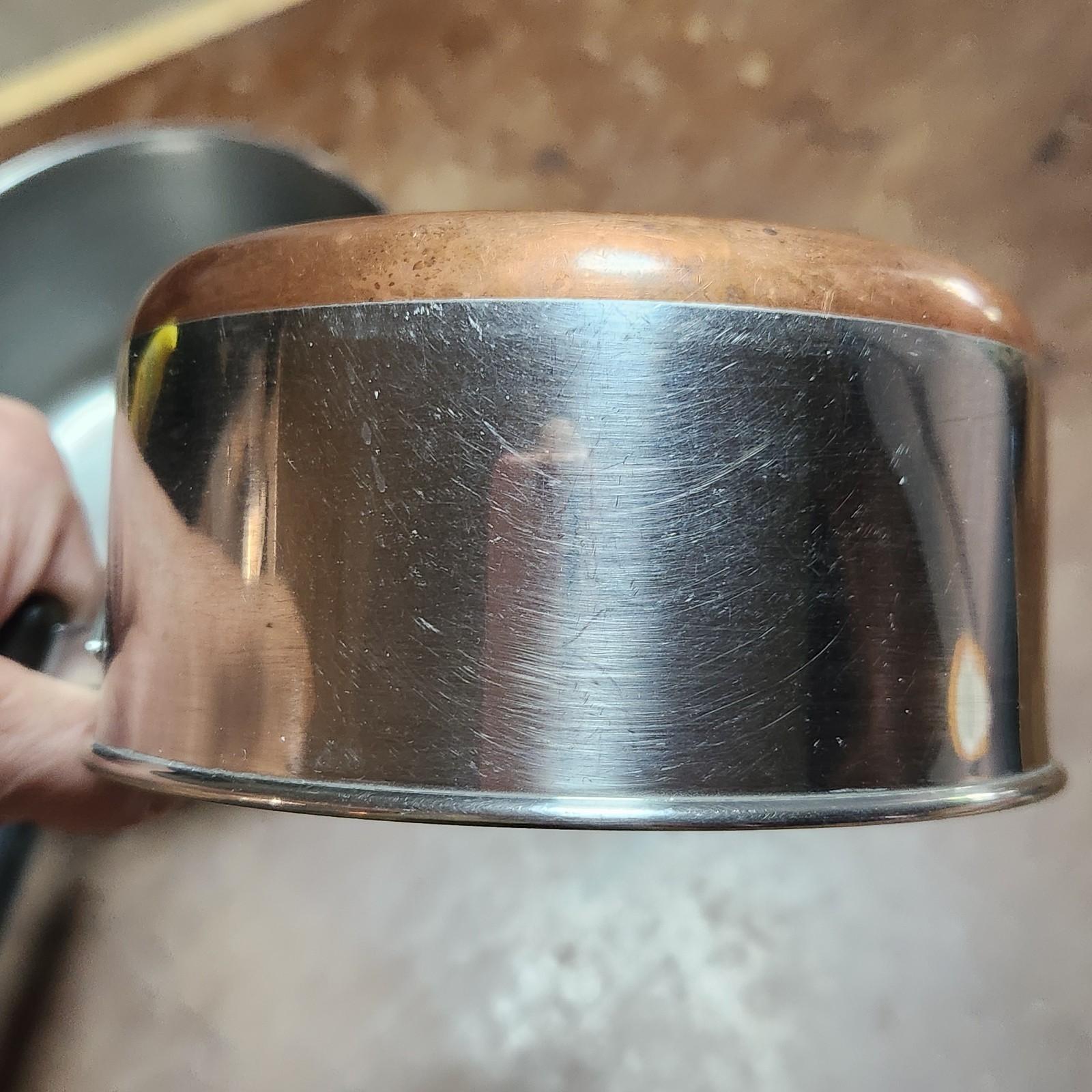 VTG Revere Ware 1801 2 Qt -78 & 3/4 Qt Copper Bottom Pans Clinton USA