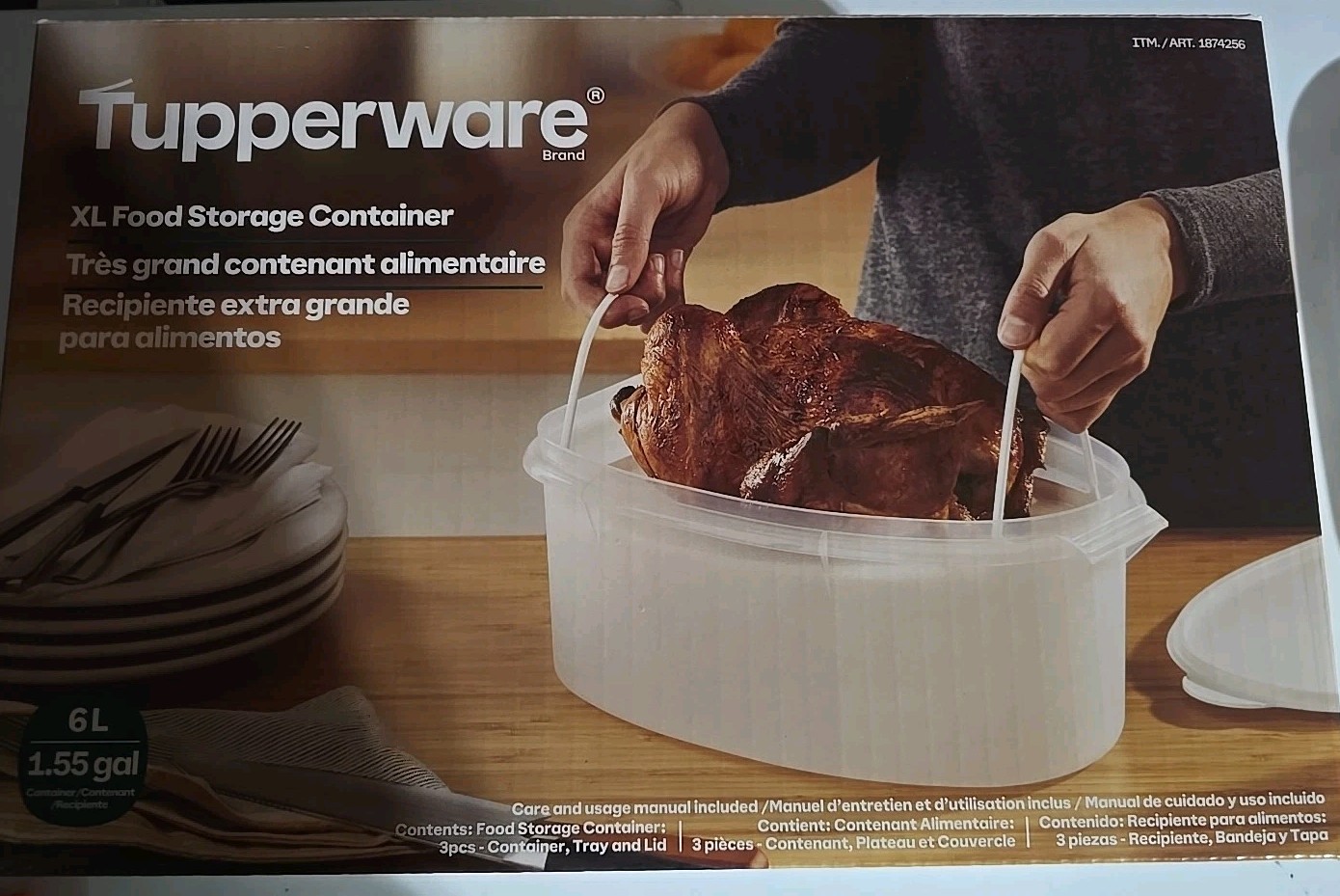 COSTCO Tupperware XL Food Storage Container 1.55 Gallon Item# 1874256 – NEW