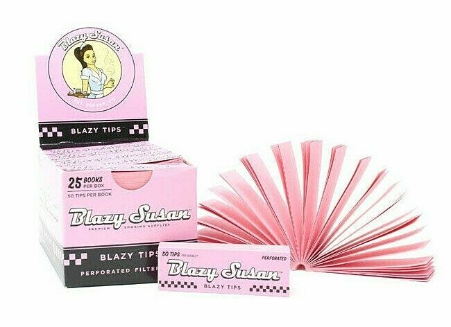 Blazy Susan Rolling Papers Pink Tips! *Great Price* USA Shipped