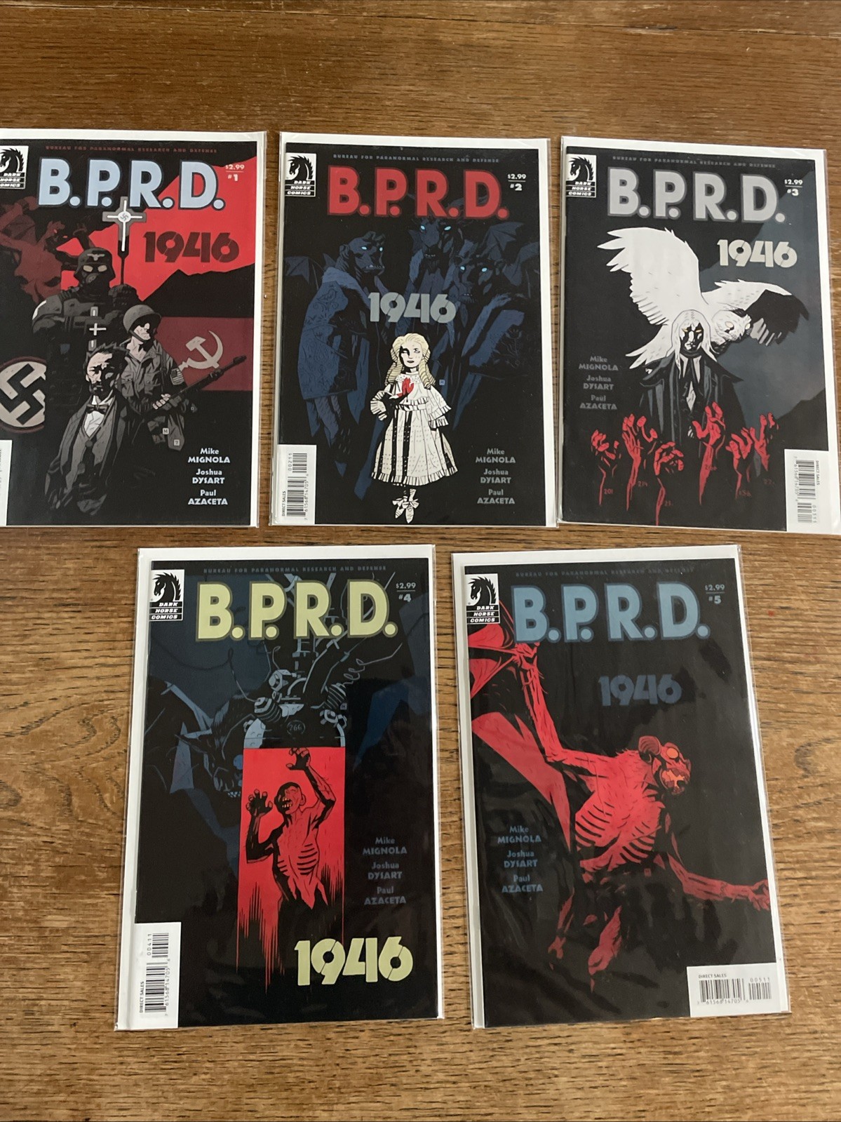 2008 Dark Horse Comics B.P.R.D. 1946 #1-5 Mignola Complete Run! Free Shipping! G