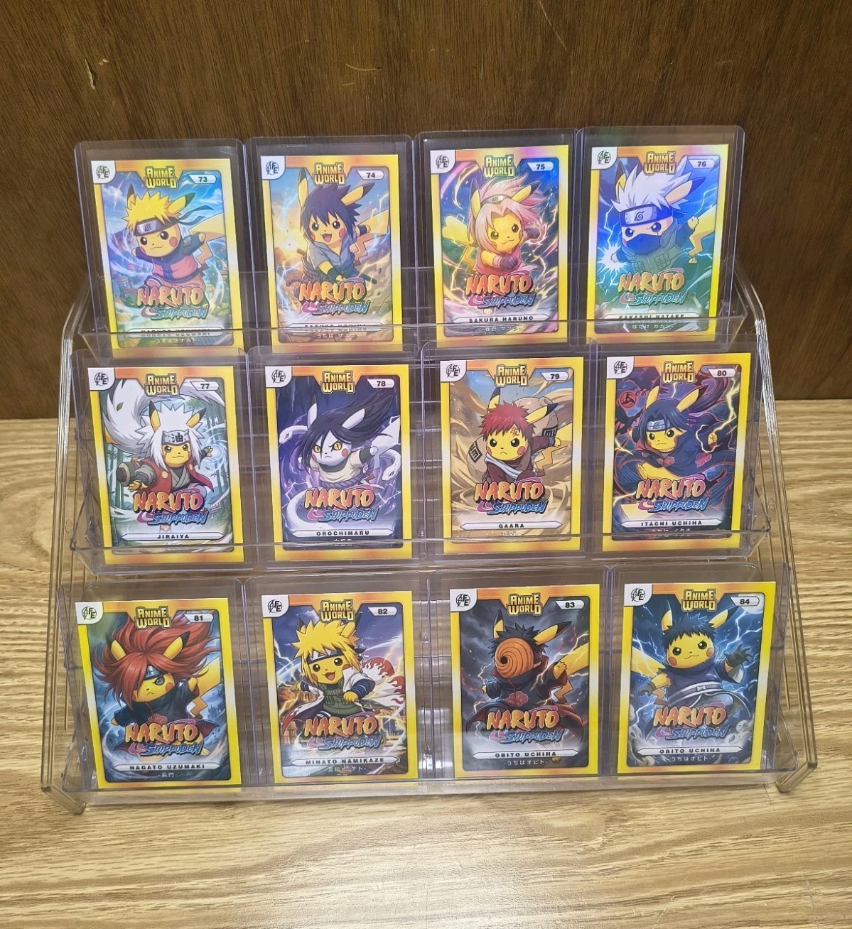 Pikachu Cosplay – Naruto Complete 12 Card Subset – Refractive Holo – NM