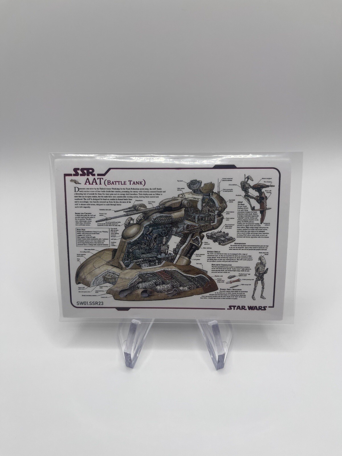 AAT Droid Battle Tank 2023 Star Wars Prerelease SW01 SSR23 55pt Card Diagram