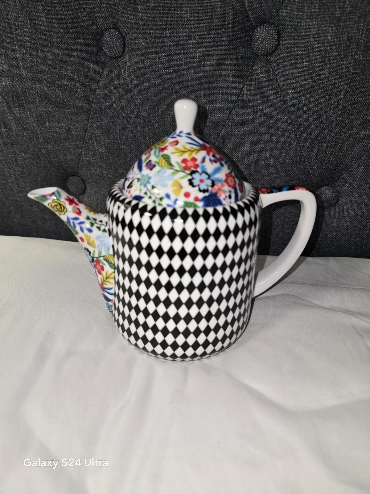 Stechcol Gracie Mad Hatter Bone China Floral Teapot Coastline Imports