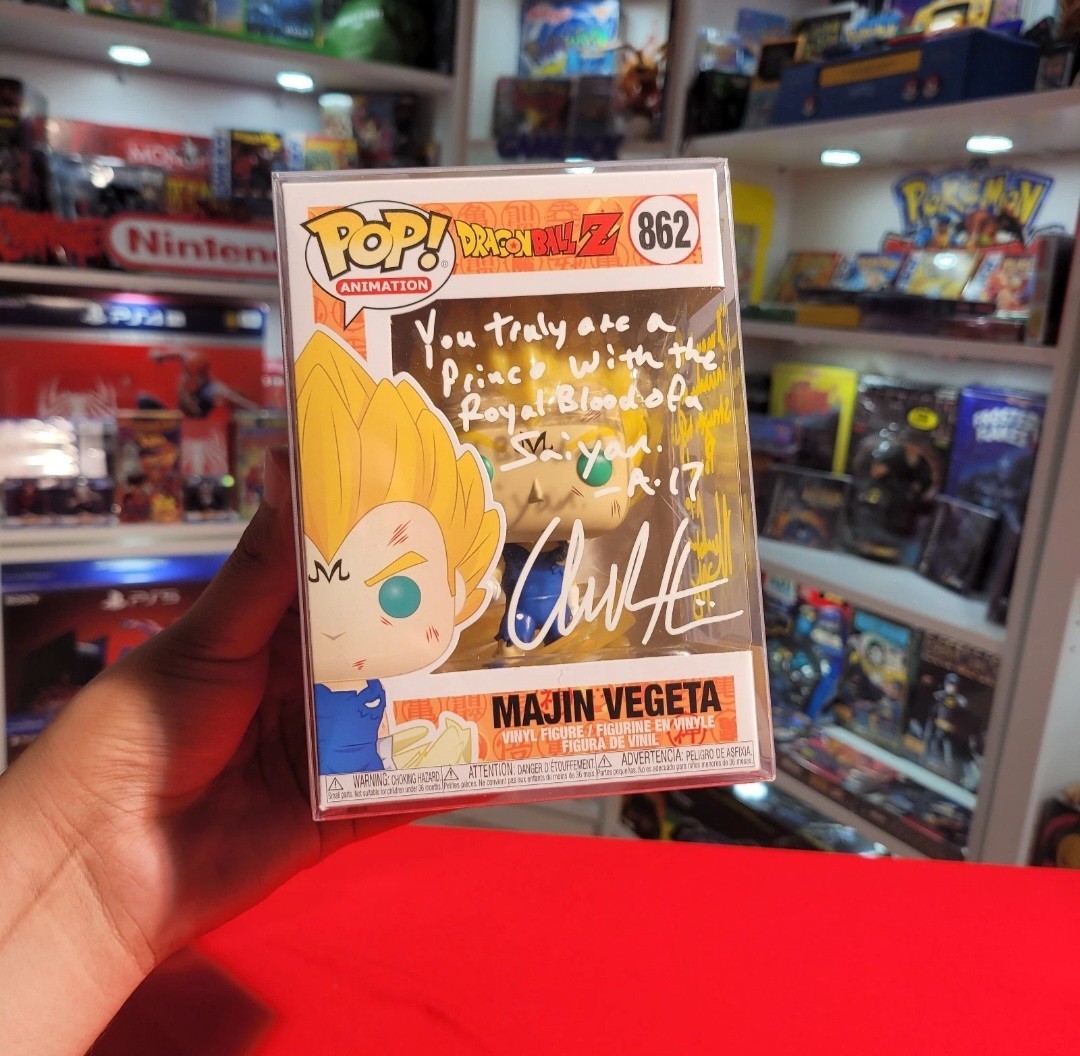 Majin Vegeta Funko • 2x Autographed By Meredith McCoy & Chuck Huber!