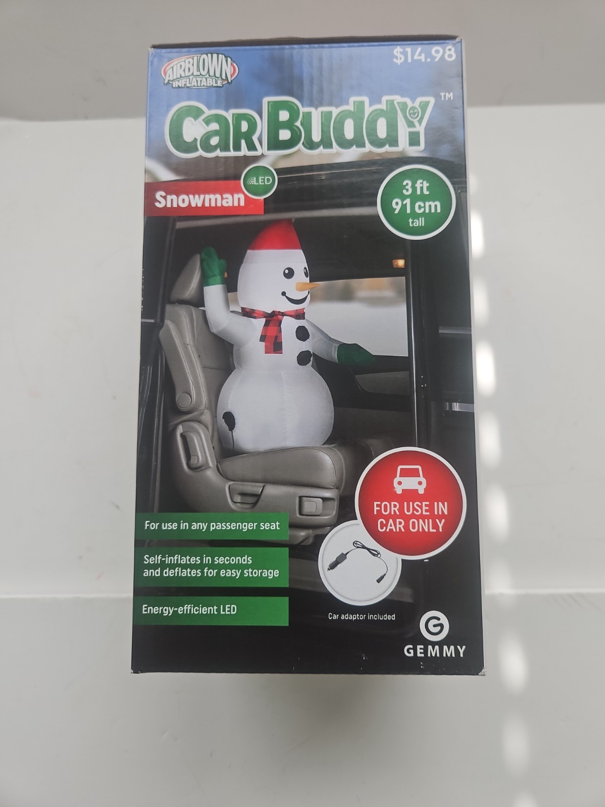 Snowman Frosty Airblown Inflatable Car Buddy 3′ Energy Efficient LED