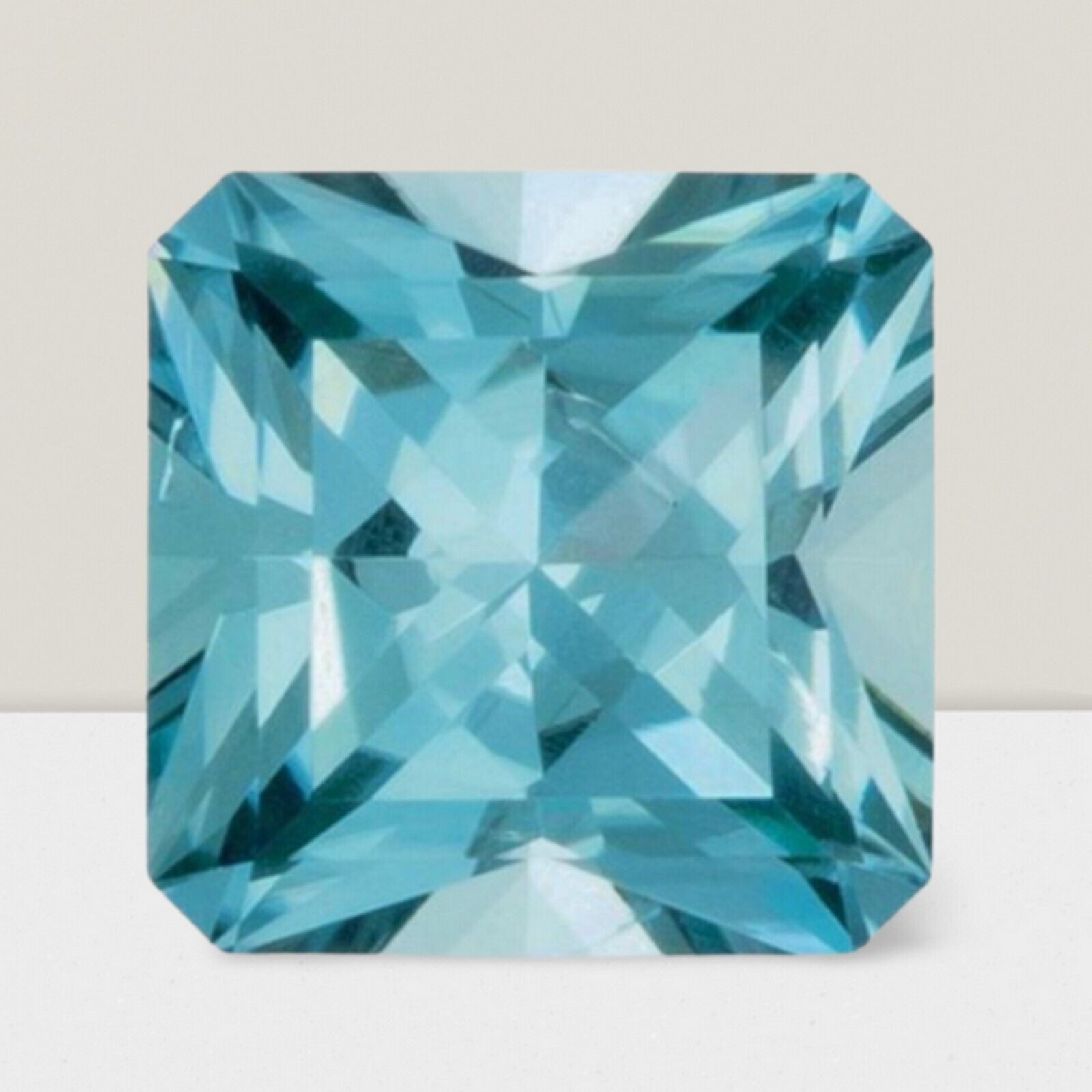 Blue Tourmaline Asscher Cut Gemstone 1 Cts – 6 mm Lustrous Loose Gem